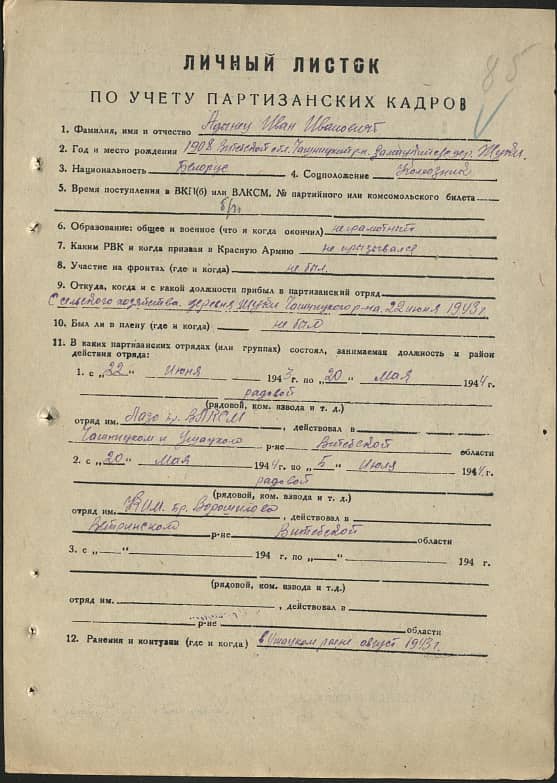 Адынец Иван Иванович Документ 1