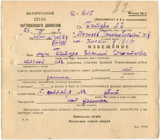 Батуро Василий Игнатьевич Документ 1