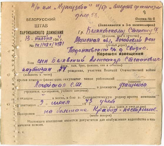 Белявский Александр Степанович Документ 1