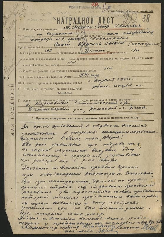 Алисейко Петр Иванович Документ 1