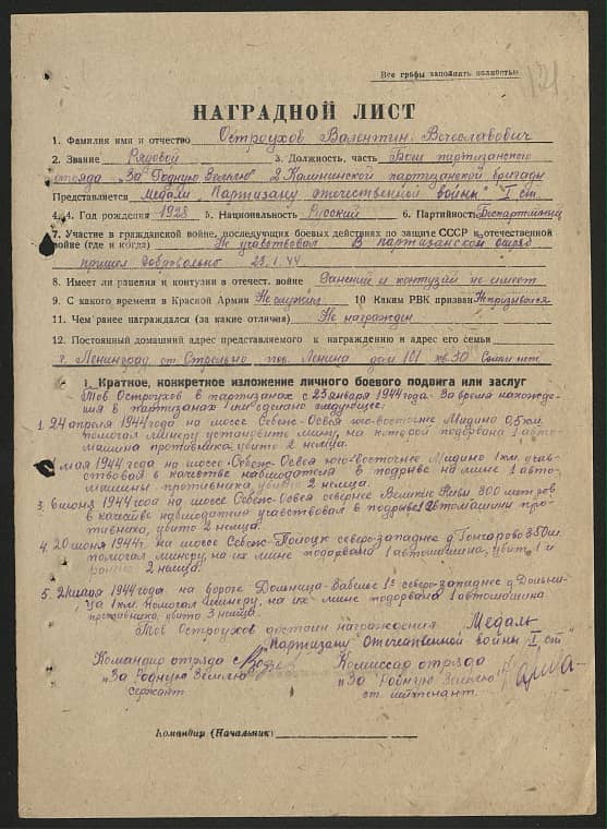 Остроухов Валентин Вячеславович Документ 1