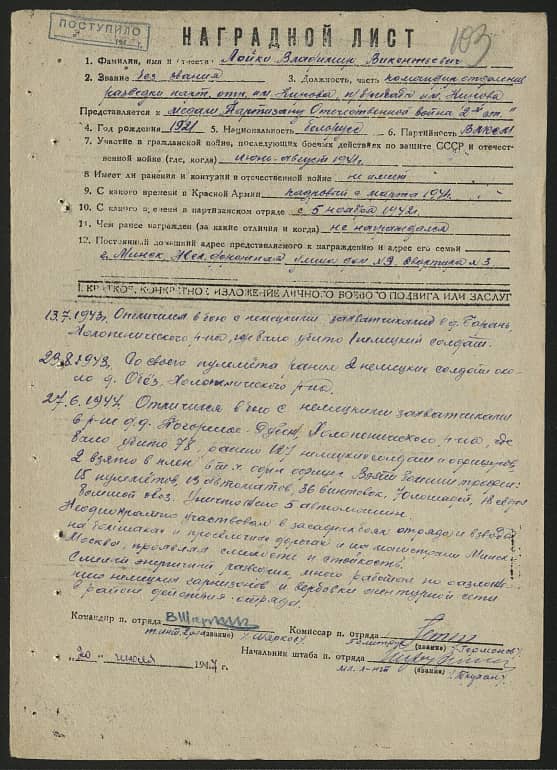 Лойко Владимир Викентьевич Документ 1