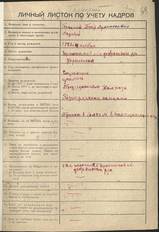 Горицкий Петр Афанасьевич Документ 1