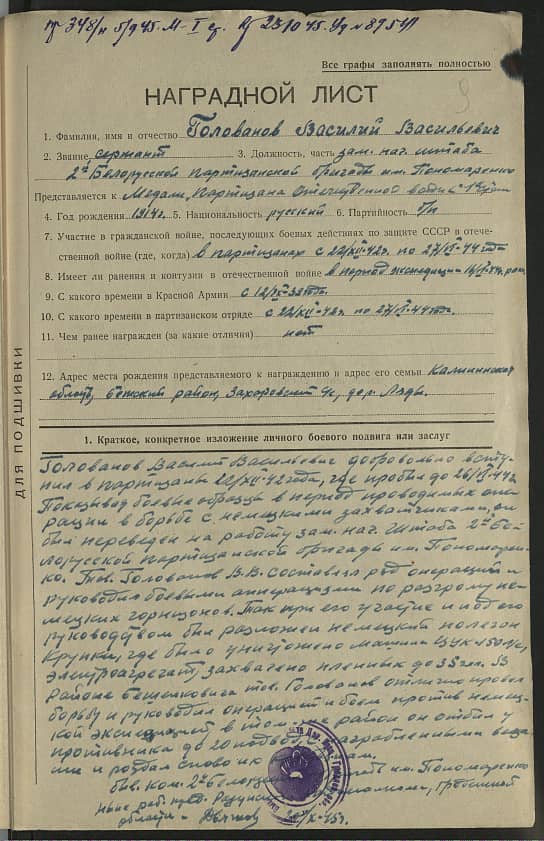 Голованов Василий Васильевич Документ 1