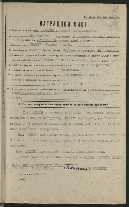 Алешин Анатолий  Александрович  Документ 1