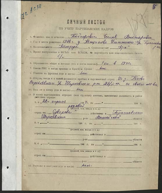 Бойнорович Чеслав Викторович Документ 1