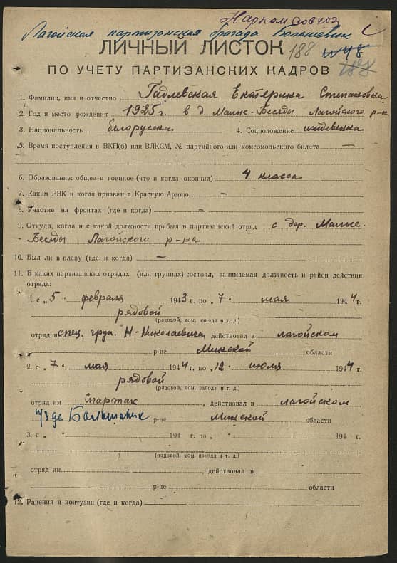 Гадлевская Екатерина Степановна Документ 1